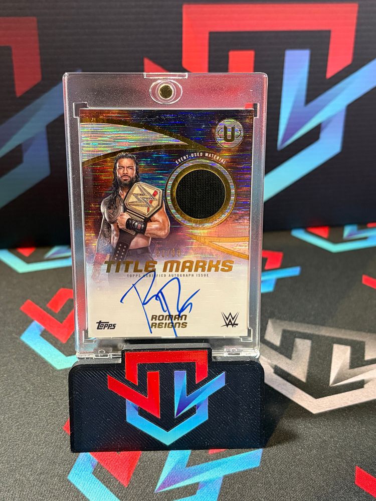 Roman Reigns Title Marks Auto/Relic /99 image 1